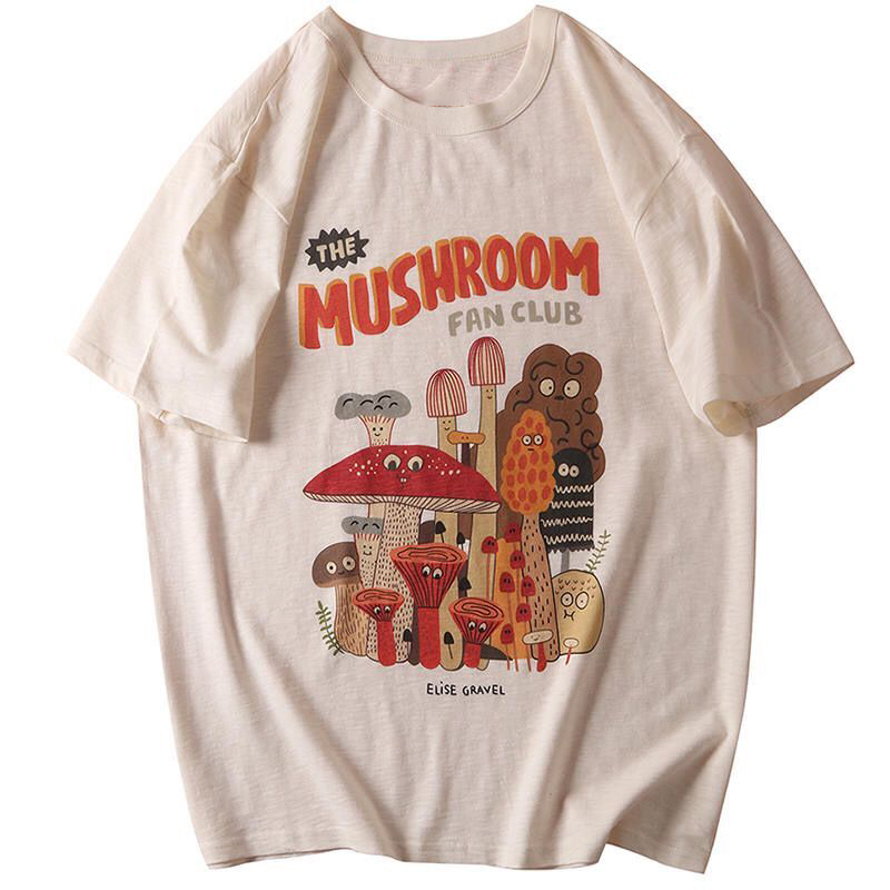 Summer Clothing Old Money - Material Retro Apricot Mushroom Fan Club