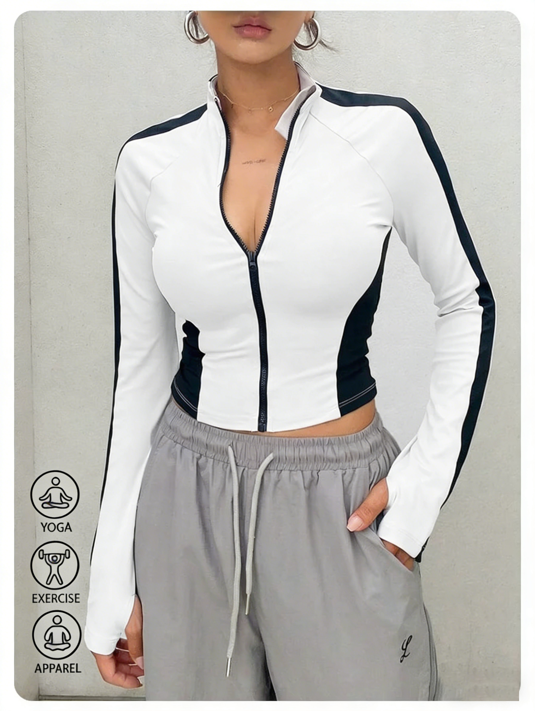 Summer Clothes - Yoga Clothes Stand Up Collar Jacket