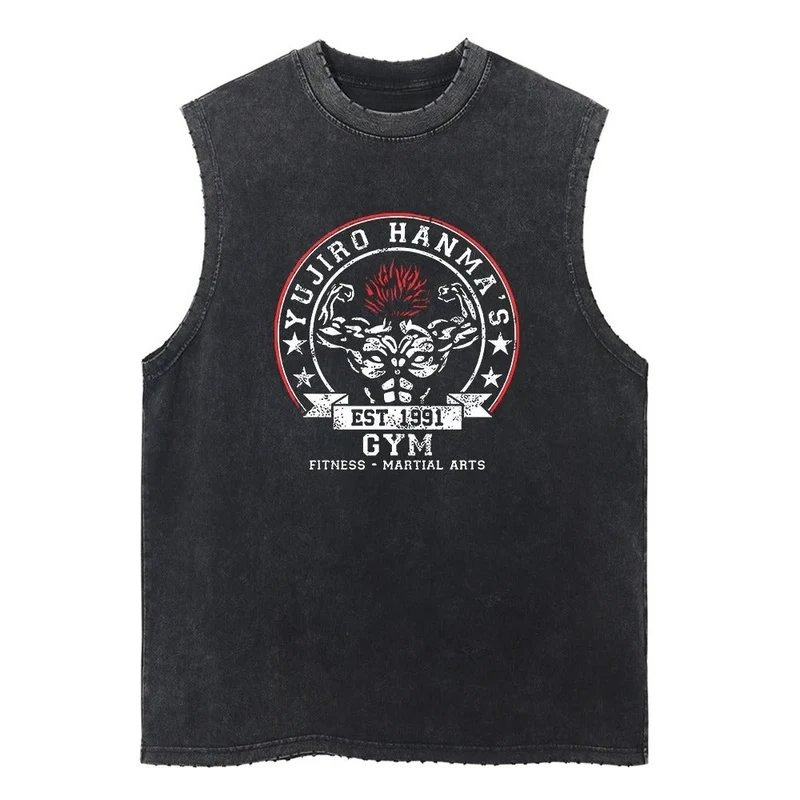 Japan Summer Clothing Women - Baki Men and Women Washed Old