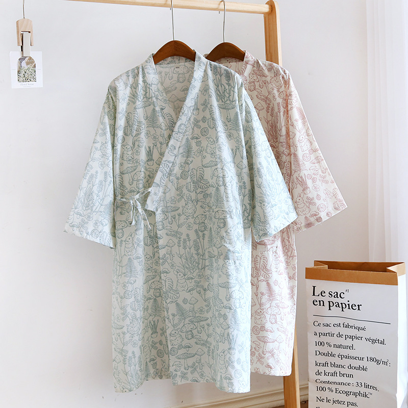 Kimono Robes Sleepwear Women's - Summer Gauze Clothing บทวิจารณ์และราคา