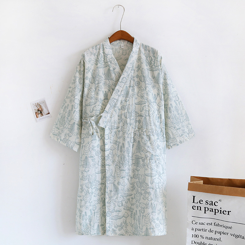 Kimono Robes Sleepwear Women's - Summer Gauze Clothing บทวิจารณ์และราคา