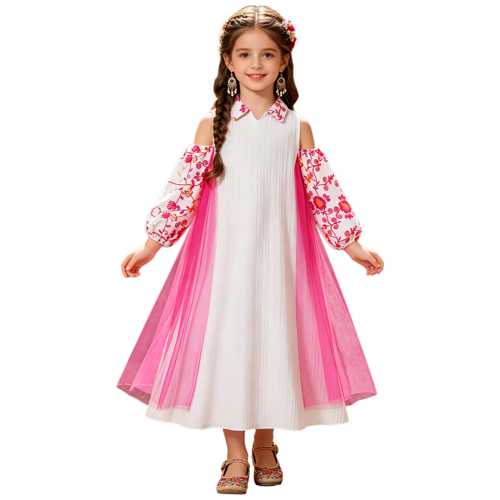 Girl Long Sleeve Mesh Patchwor - Summer Clothing For Girls บทวิจารณ์และราคา