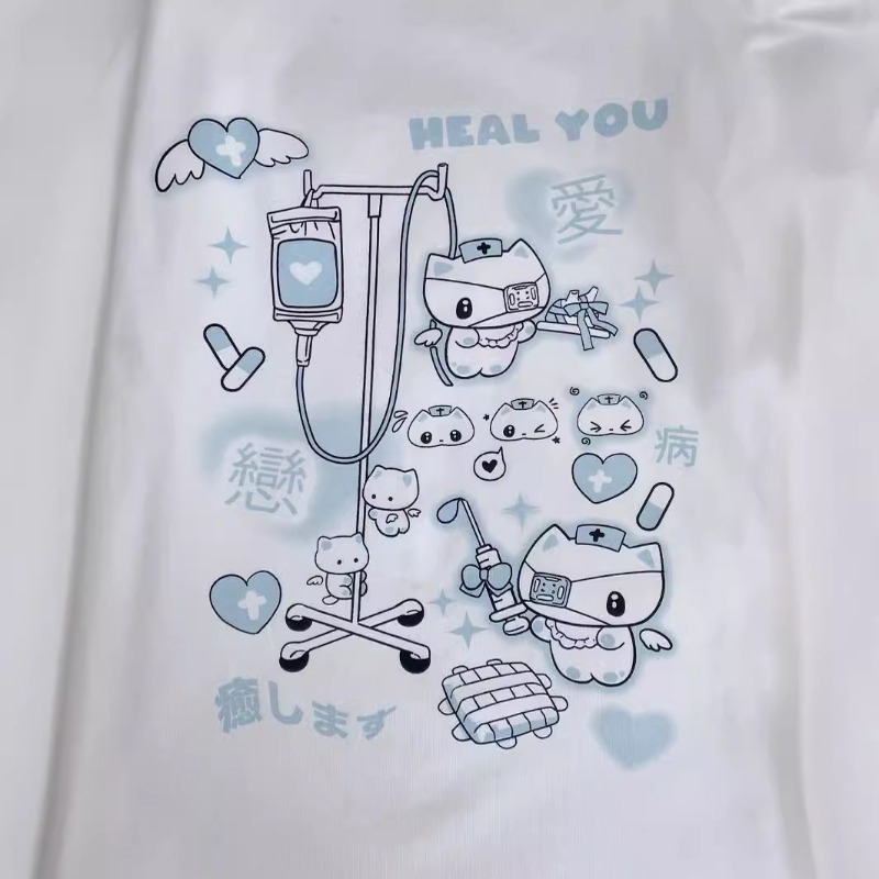 Anime Y2k Cartoon Kawaii Cat P - Japan Summer Clothing Women บทวิจารณ์และราคา