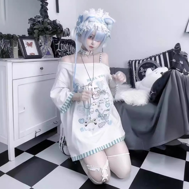 Anime Y2k Cartoon Kawaii Cat P - Japan Summer Clothing Women บทวิจารณ์และราคา