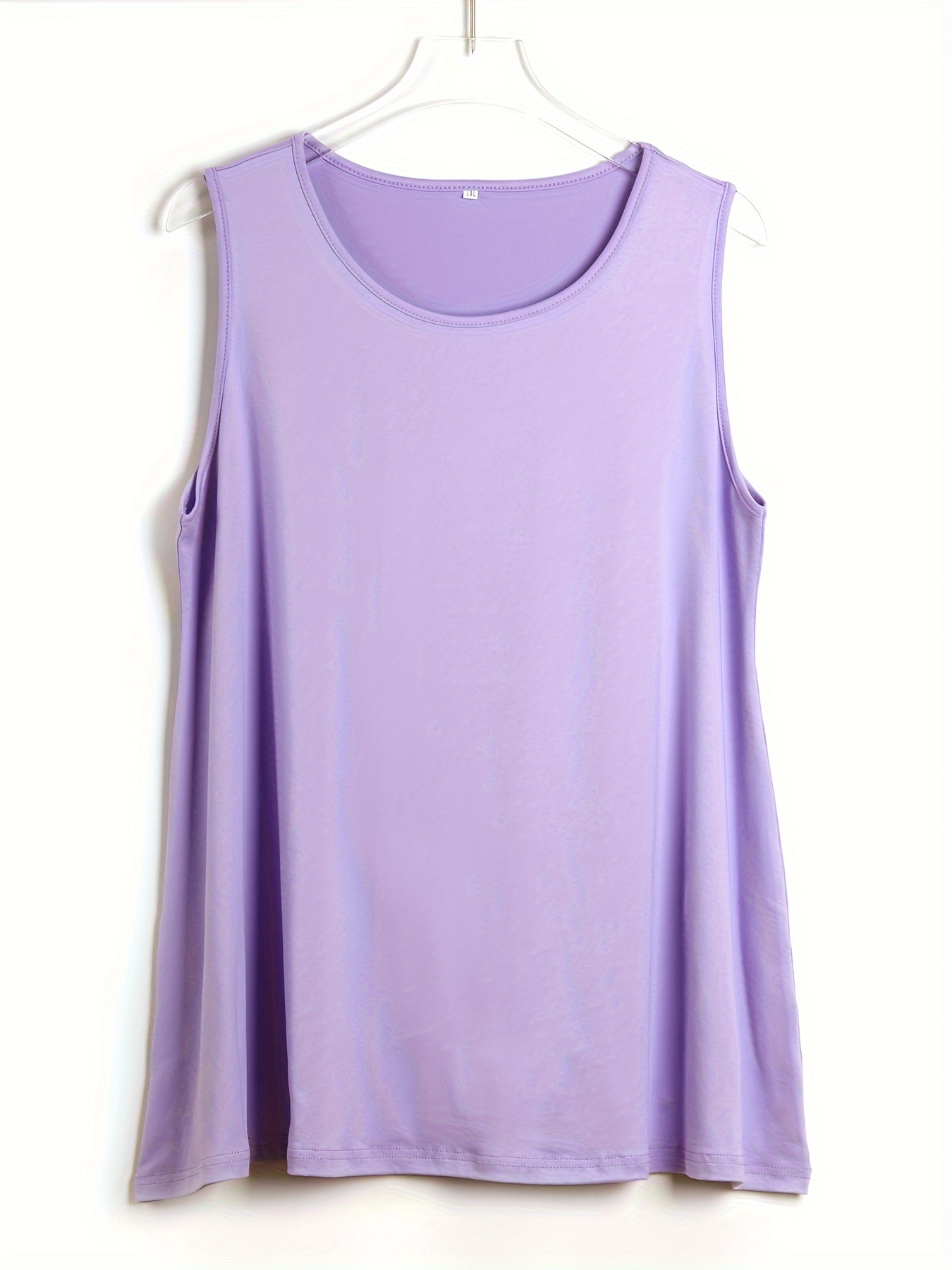 Plus Size Simple Solid Tank To - Summer Clothing Plus Size Women บทวิจารณ์และราคา