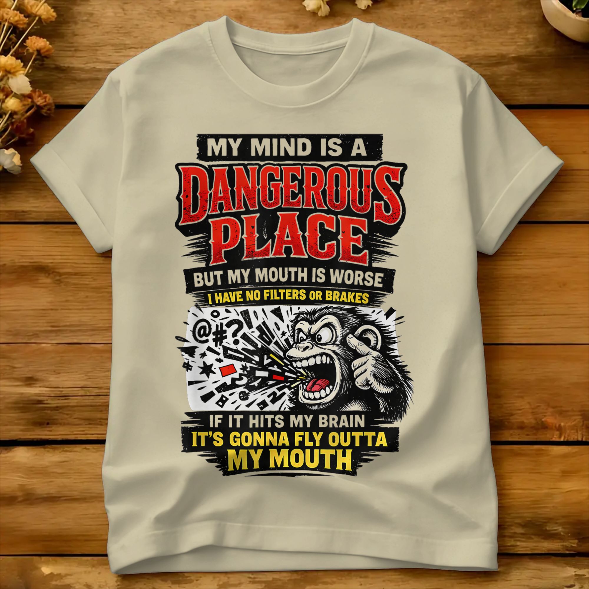 Monkey My Mind Is A Dangerous  - Summer Clothing Places บทวิจารณ์และราคา