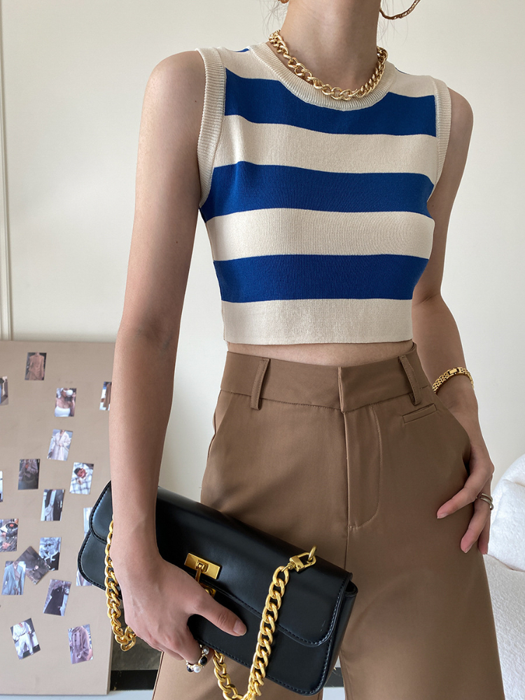 Sexy Rib-knit Tank Top for Wom - Summer Clothing Old Money บทวิจารณ์และราคา