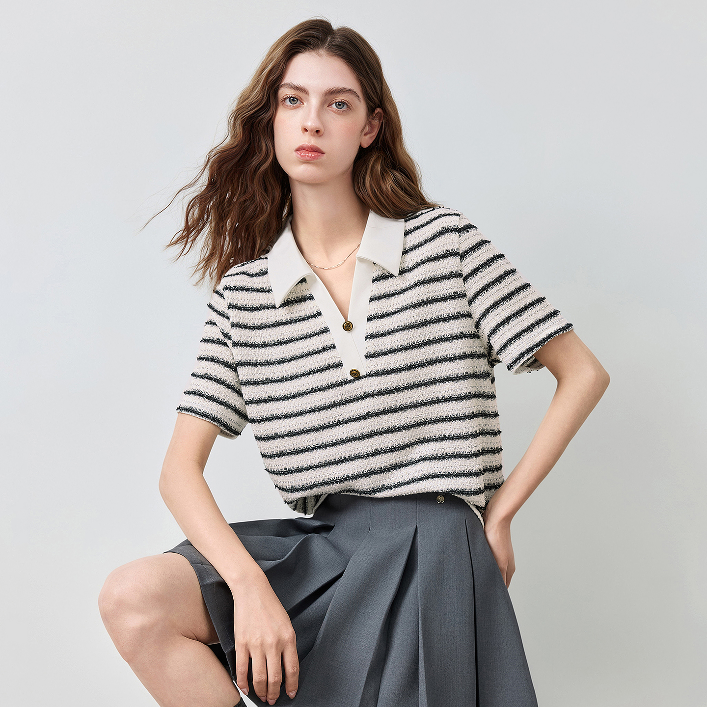 TOYOUTH Women Preppy Polo T-Sh - Summer Clothing Old Money บทวิจารณ์และราคา