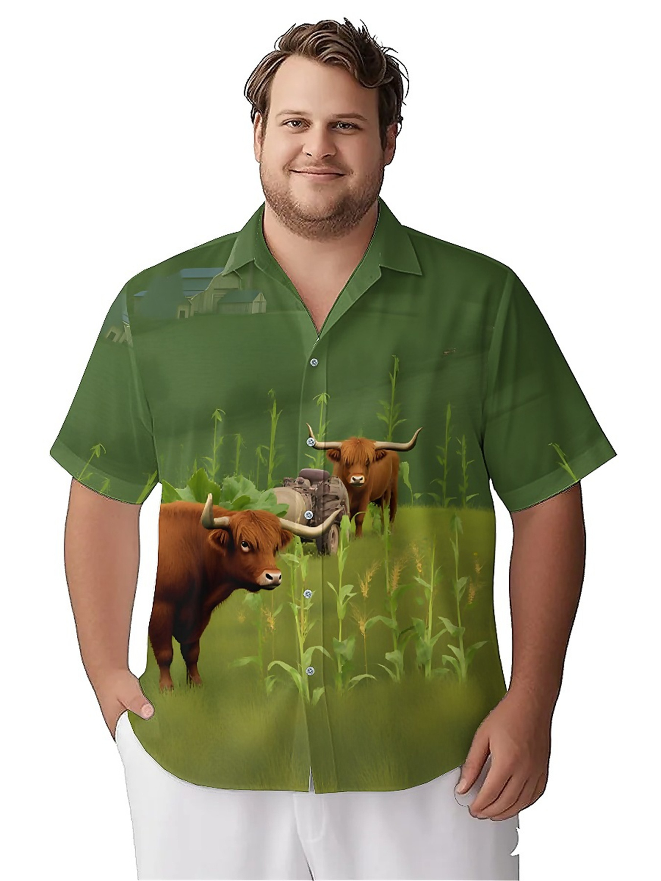 Men's Plus Size Hawaiian Shirt - Beach Shirt Hawaiian บทวิจารณ์และราคา