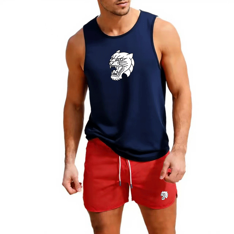 Running Vest Men's Summer Gym  - Summer Knit Clothing บทวิจารณ์และราคา