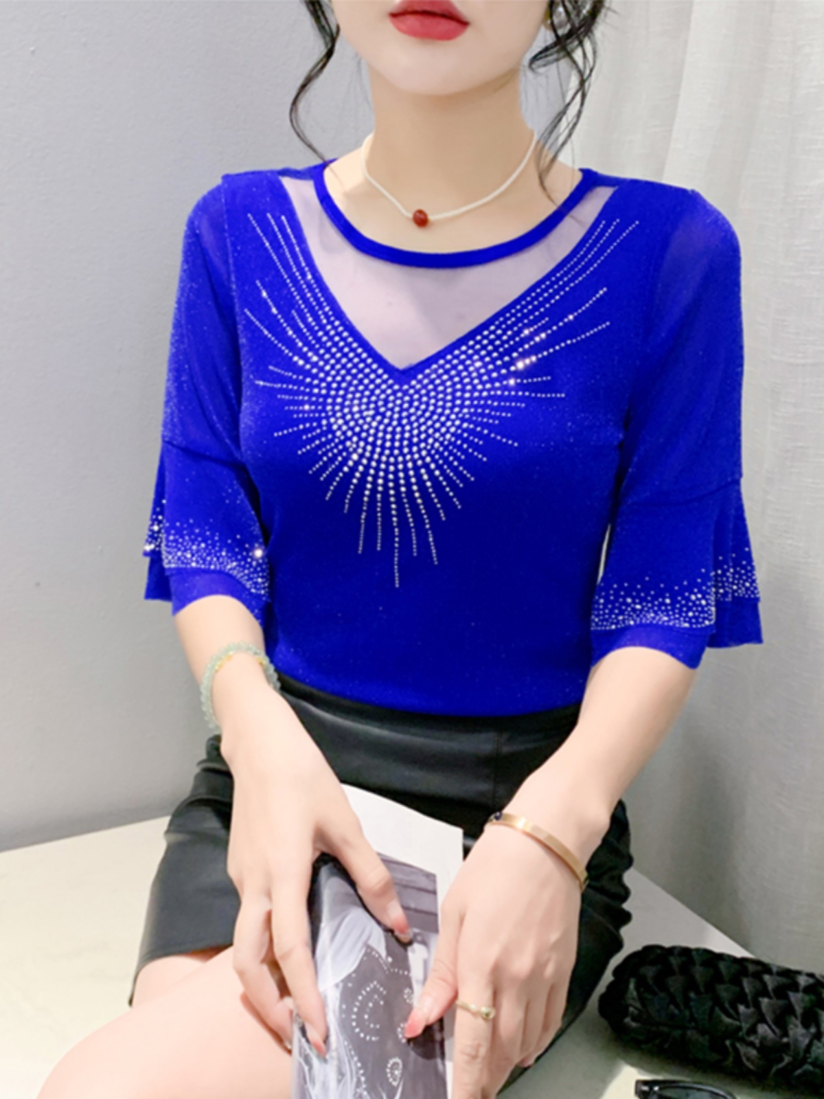 Sexy Hollow out Mesh Seven Qua - Summer Clothing Old Money บทวิจารณ์และราคา