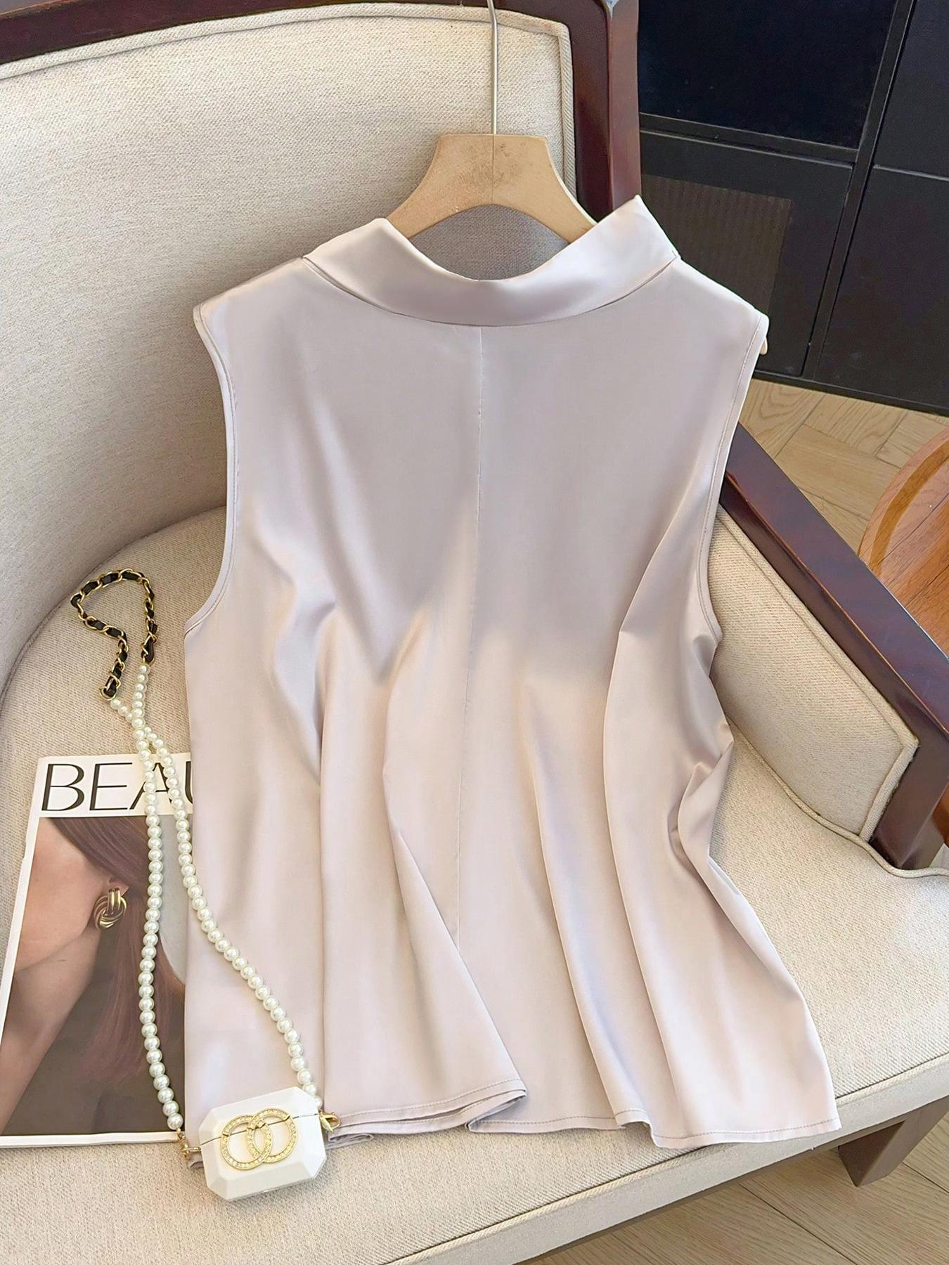 【Plus Size】 Solid Color Tie Fr - Summer Clothing Plus Size Women บทวิจารณ์และราคา
