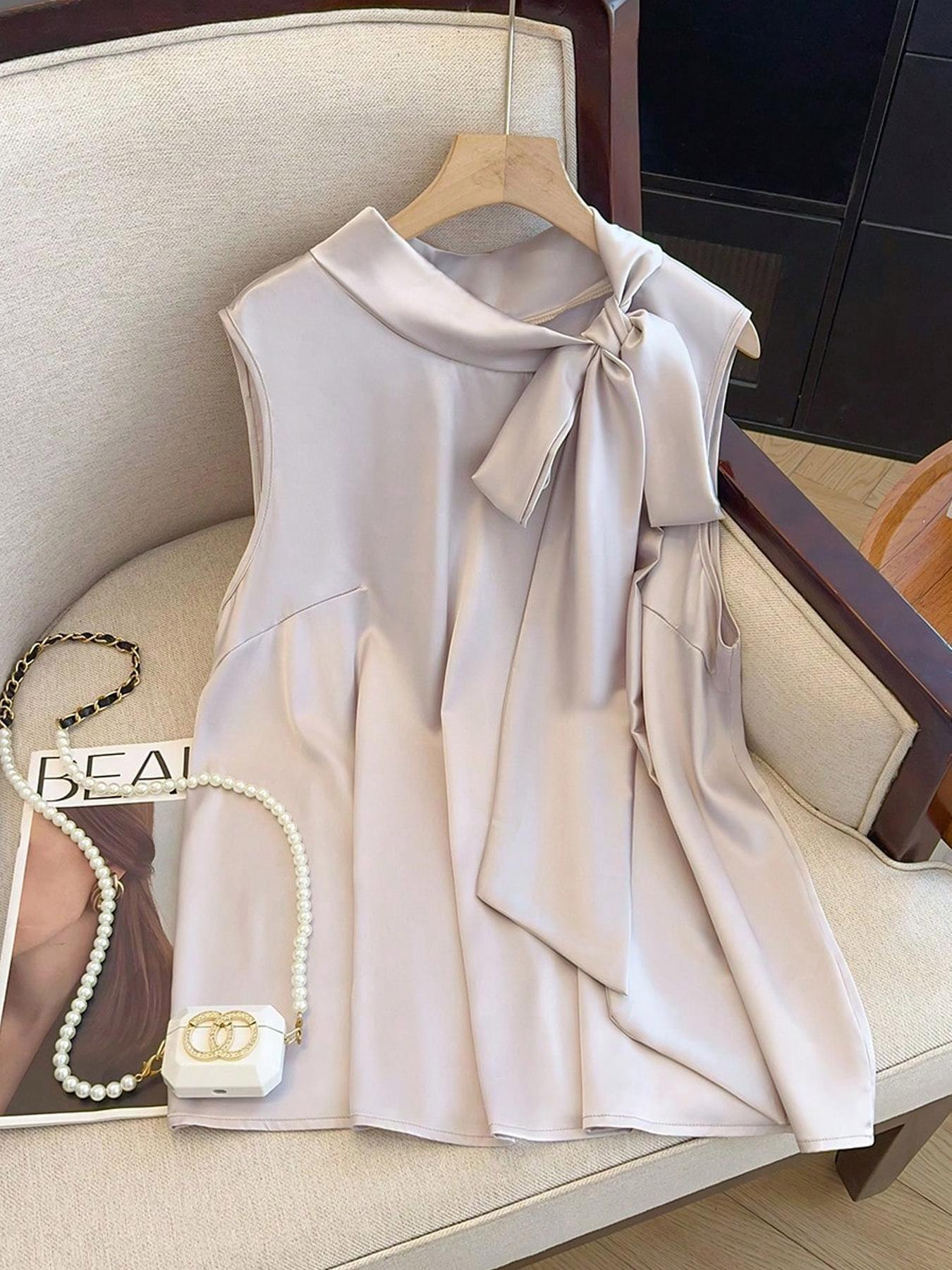 【Plus Size】 Solid Color Tie Fr - Summer Clothing Plus Size Women บทวิจารณ์และราคา