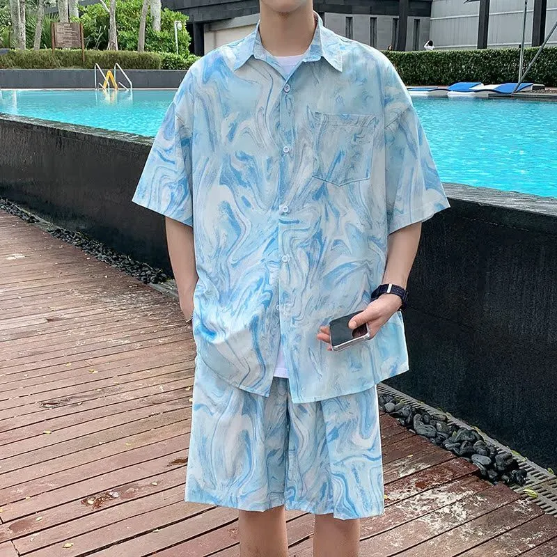 Men's Hawaiian Beach Tie Dye S - Beach Shirt Hawaiian บทวิจารณ์และราคา
