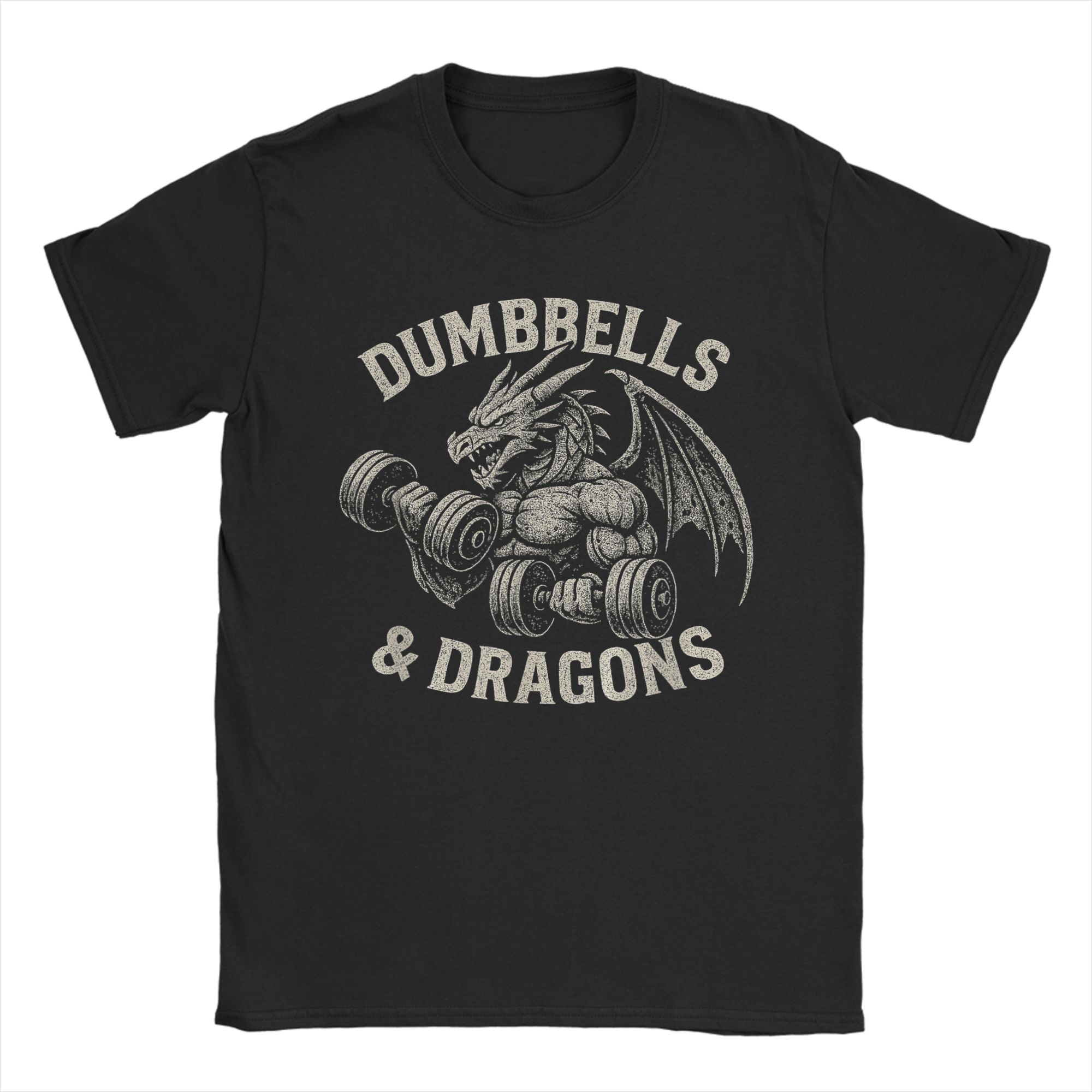 Dumbbells and Dragons Gym T-Sh - Summer Clothing Ideas For Women บทวิจารณ์และราคา