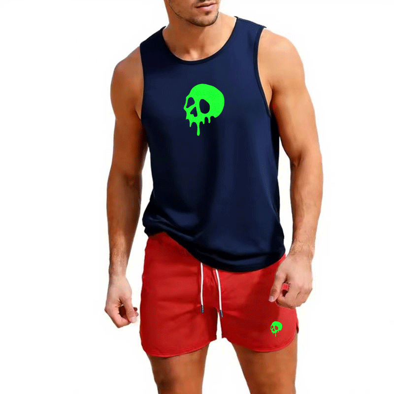 Fitness loose men tank top  sl - Summer Clothes บทวิจารณ์และราคา