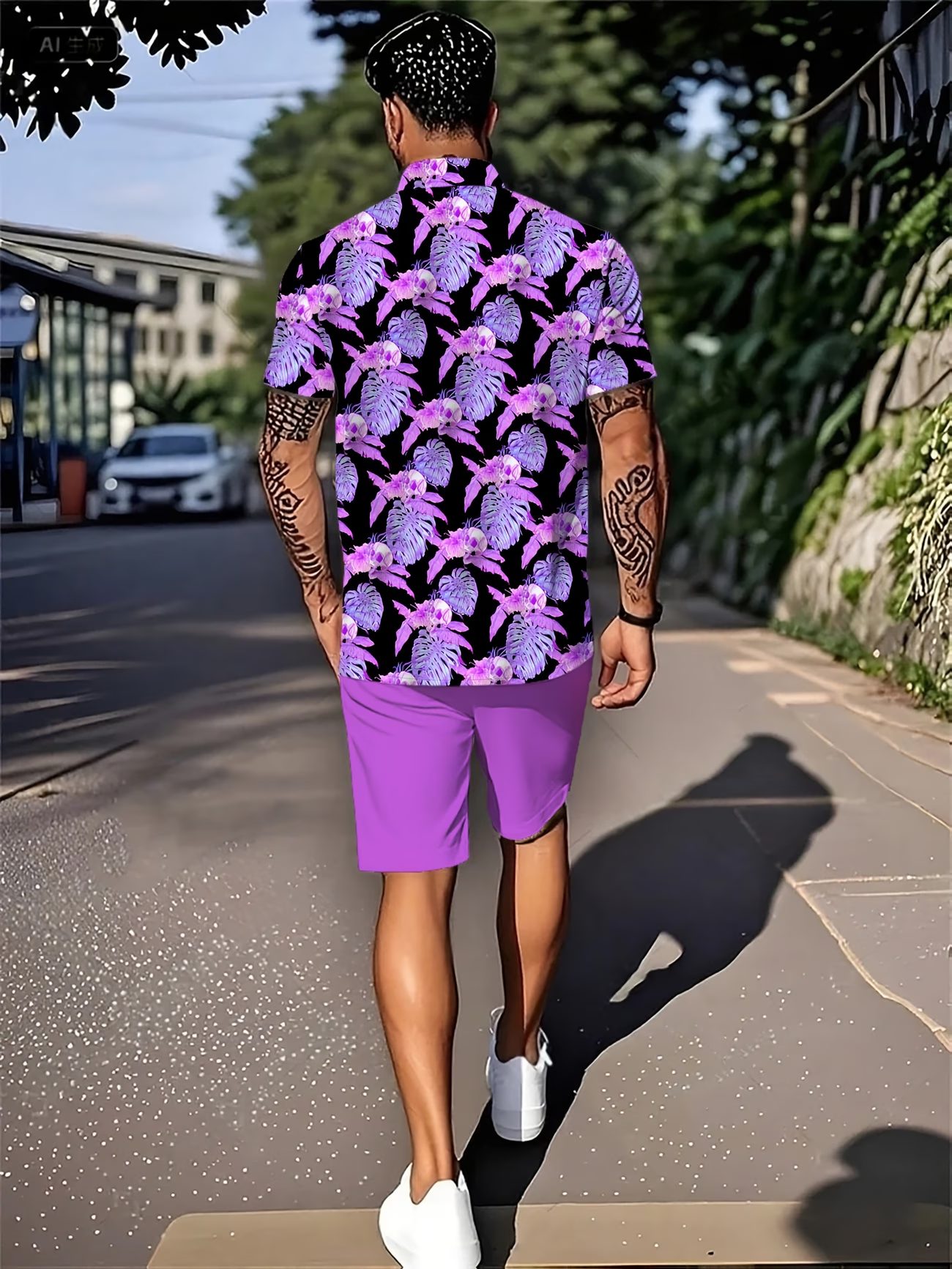 2026 New Men's 2 Piece Outfit  - Beach Shirt Hawaiian บทวิจารณ์และราคา