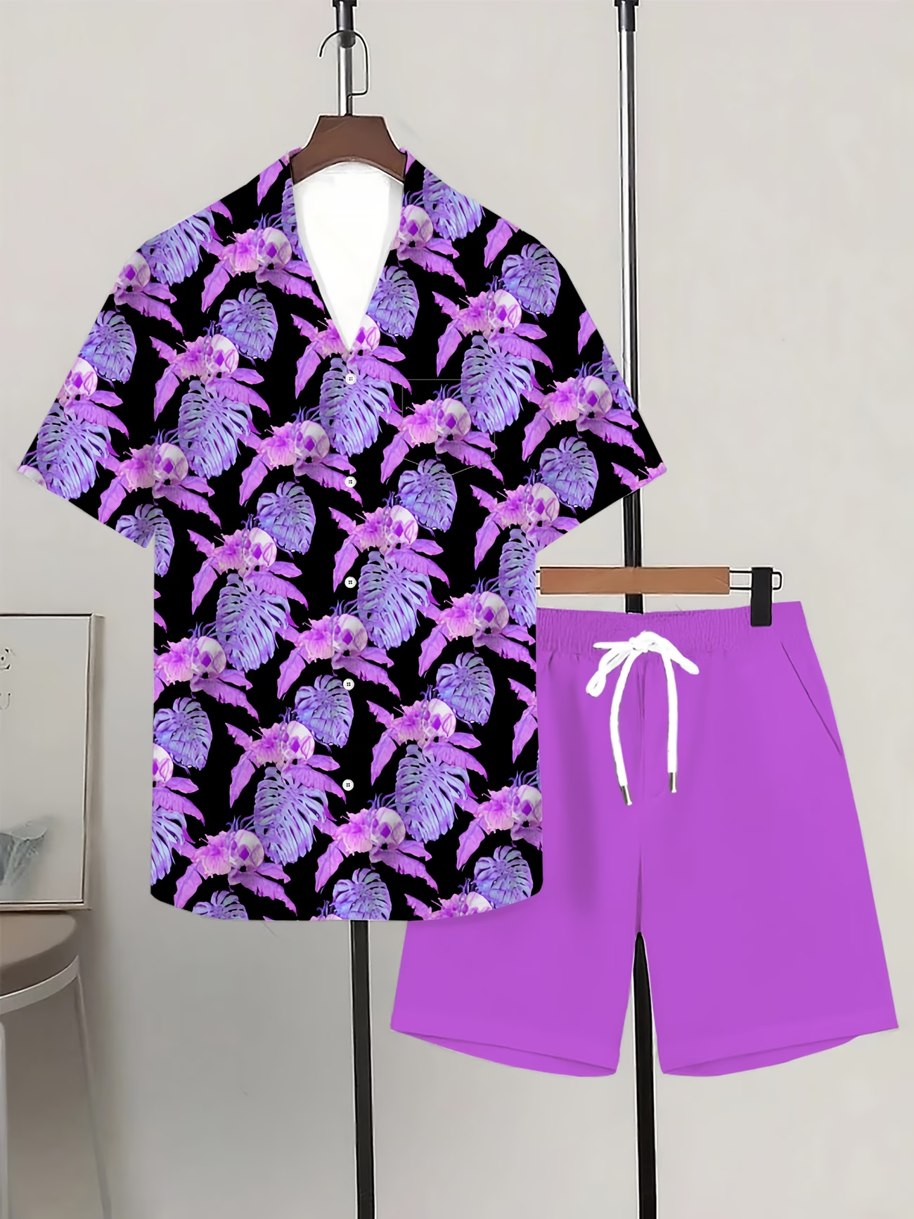 2026 New Men's 2 Piece Outfit  - Beach Shirt Hawaiian บทวิจารณ์และราคา