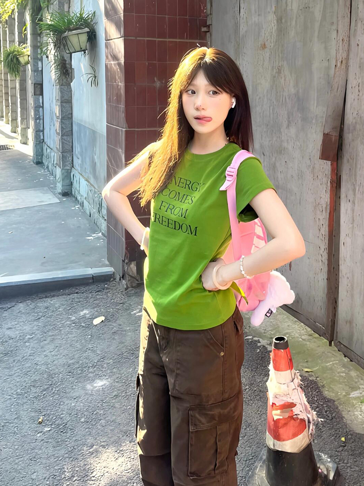 American Style Dopaamine Green - Summer Clothing Old Money บทวิจารณ์และราคา