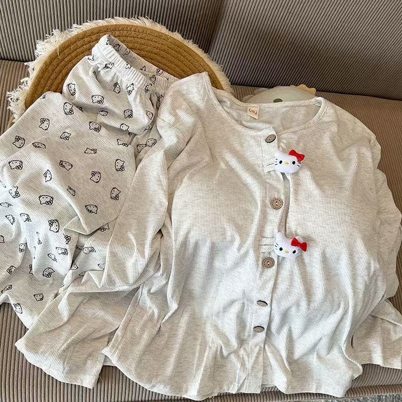 Hello Kitty Pajamas with Chest - Summer Clothes บทวิจารณ์และราคา