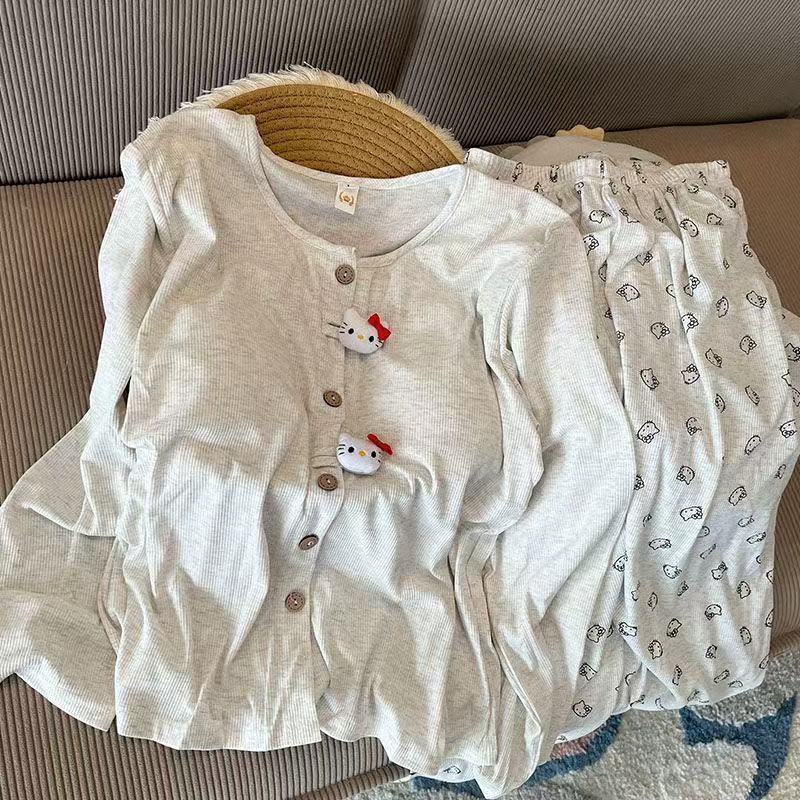 Hello Kitty Pajamas with Chest - Summer Clothes บทวิจารณ์และราคา