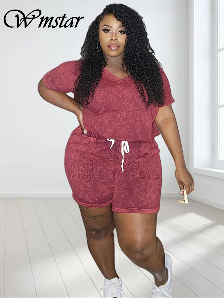 Wmstar Plus Size Two Piece Out - Summer Clothing Wholesale บทวิจารณ์และราคา