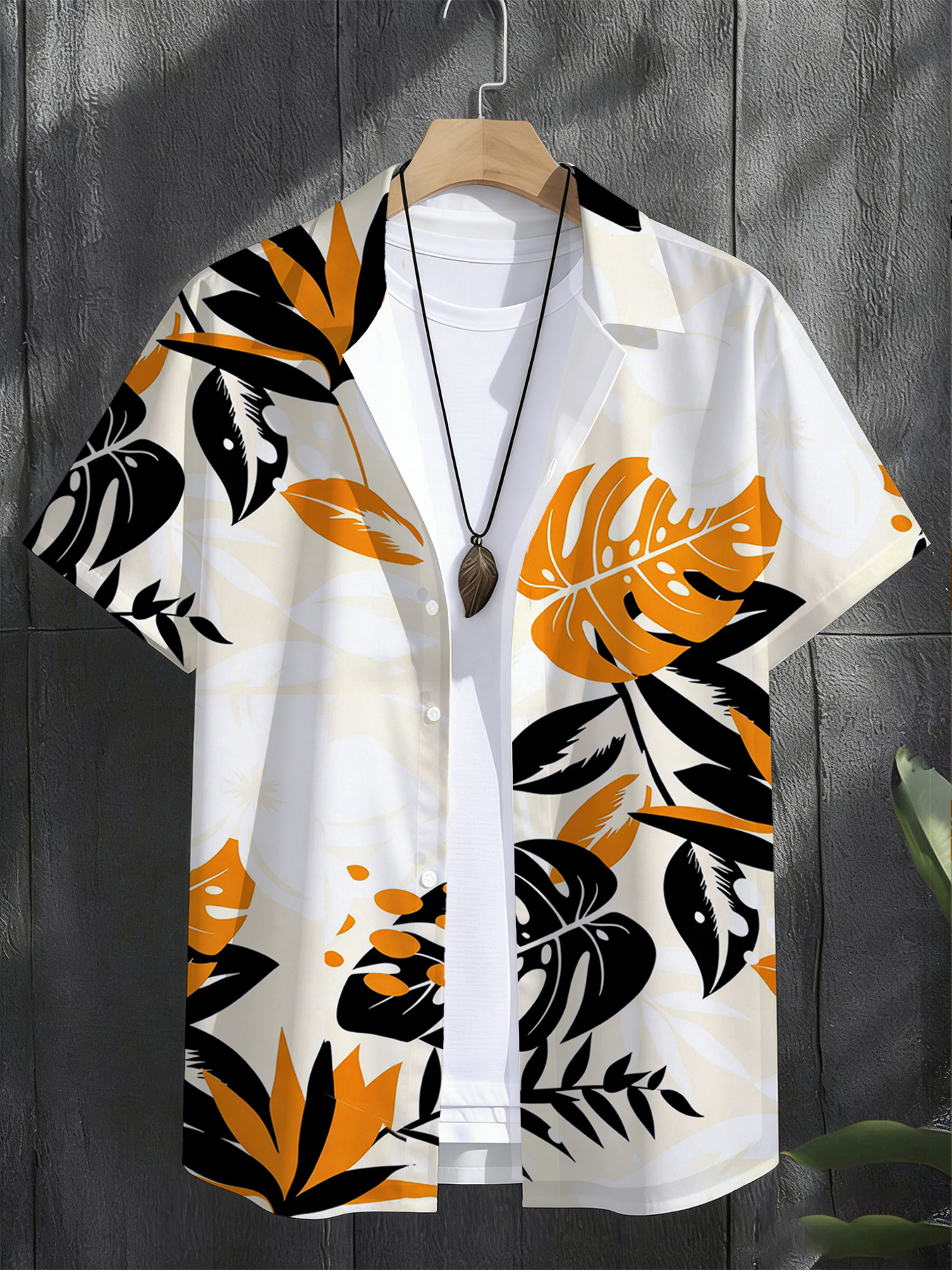 Summer Men's Casual Hawaiian S - Beach Shirt Hawaiian บทวิจารณ์และราคา