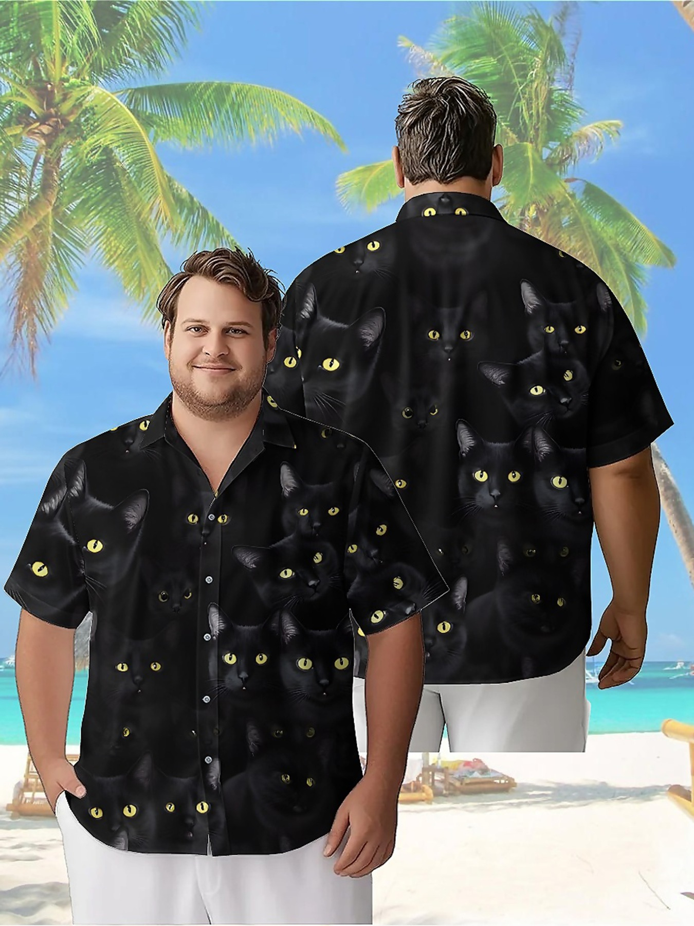 Men's Plus Size Hawaiian Shirt - Beach Shirt Hawaiian บทวิจารณ์และราคา