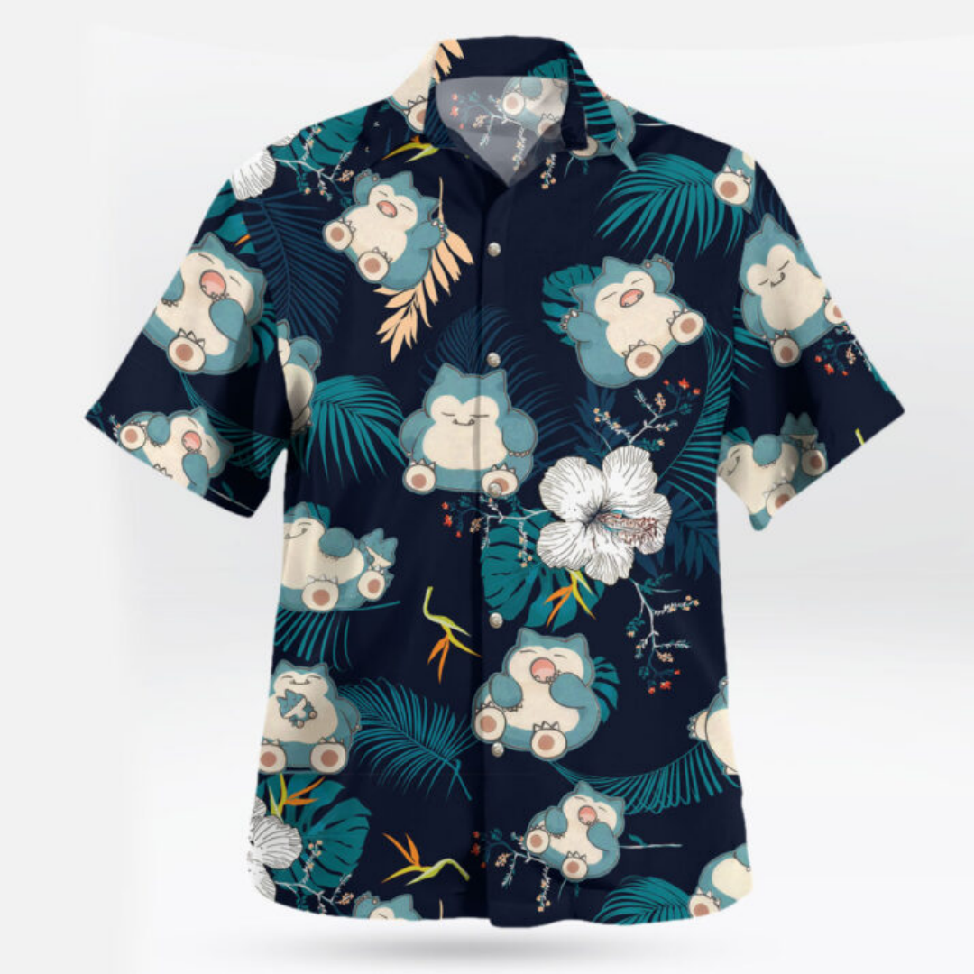 Snorlax Pokemon Hawaiian Shirt - Japan Summer Clothing Women บทวิจารณ์และราคา