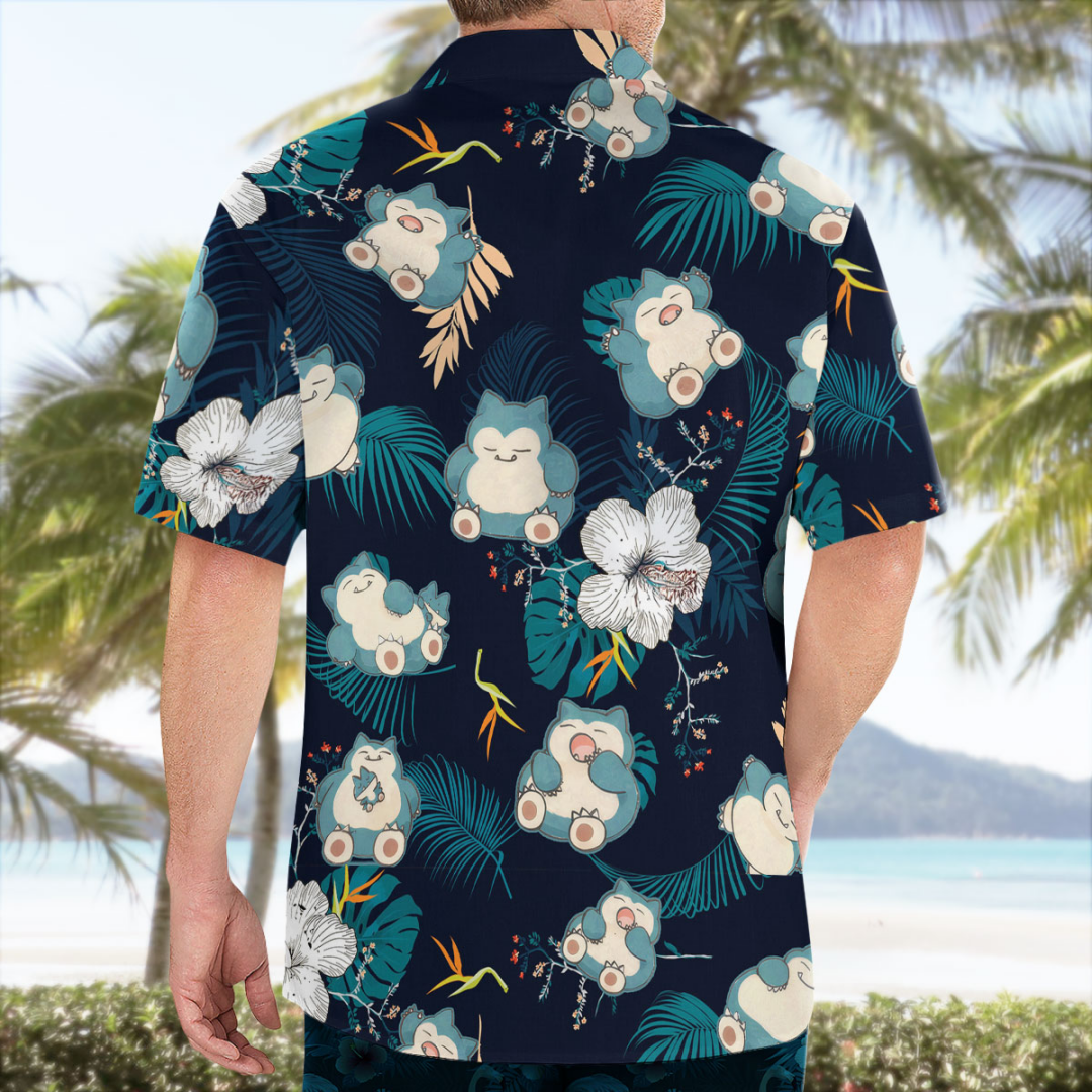 Snorlax Pokemon Hawaiian Shirt - Japan Summer Clothing Women บทวิจารณ์และราคา