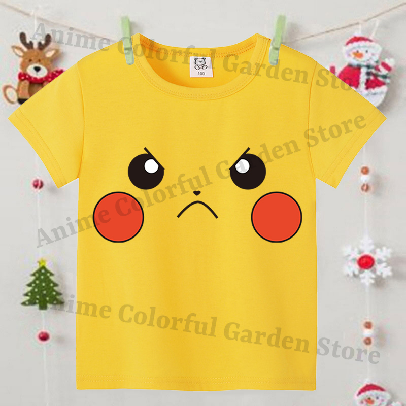 Pokemons Yellow Cute Short-sle - Summer Clothing For Girls บทวิจารณ์และราคา