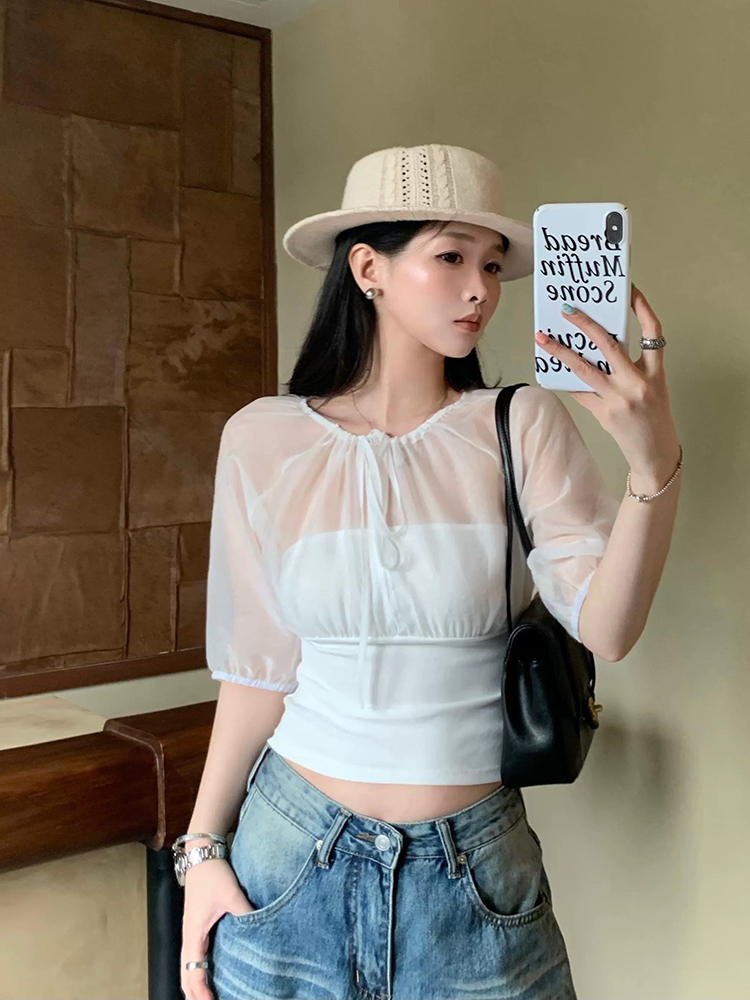 Mulberry Silk-Paneled Top with - Summer Clothing Us บทวิจารณ์และราคา