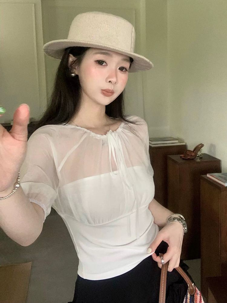 Mulberry Silk-Paneled Top with - Summer Clothing Us บทวิจารณ์และราคา
