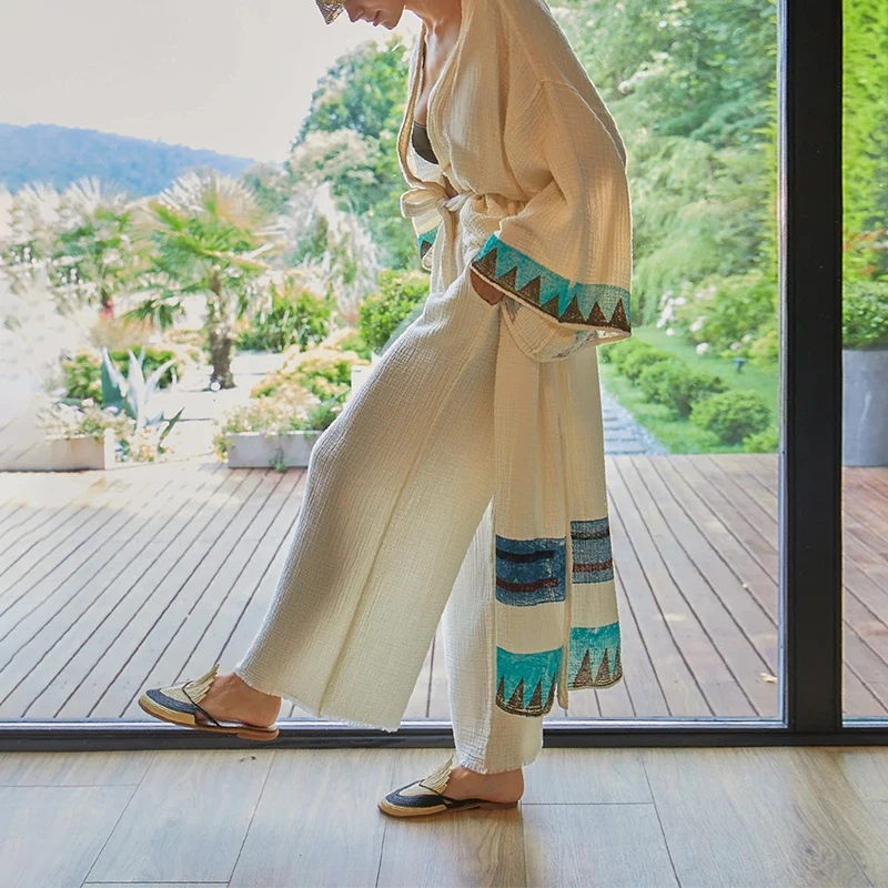 Muslin 100% Cotton Gauze Pants - Summer Gauze Clothing บทวิจารณ์และราคา