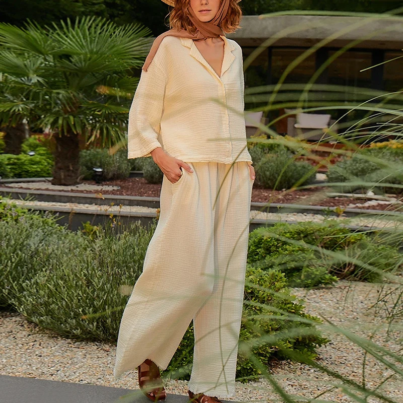 Muslin 100% Cotton Gauze Pants - Summer Gauze Clothing บทวิจารณ์และราคา