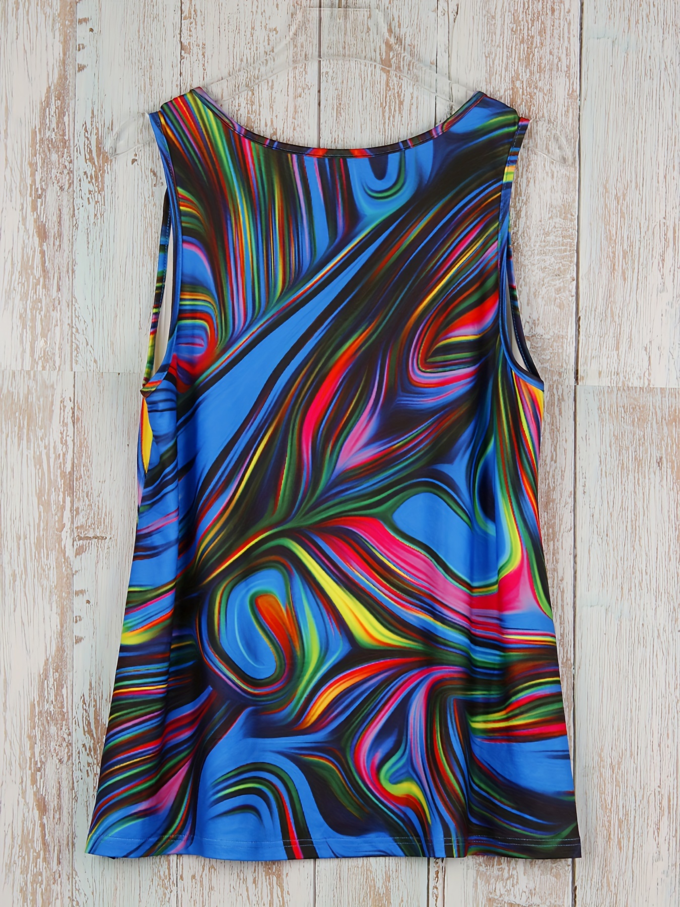 Plus Size Abstract Print Tank  - Summer Clothing Plus Size Women บทวิจารณ์และราคา