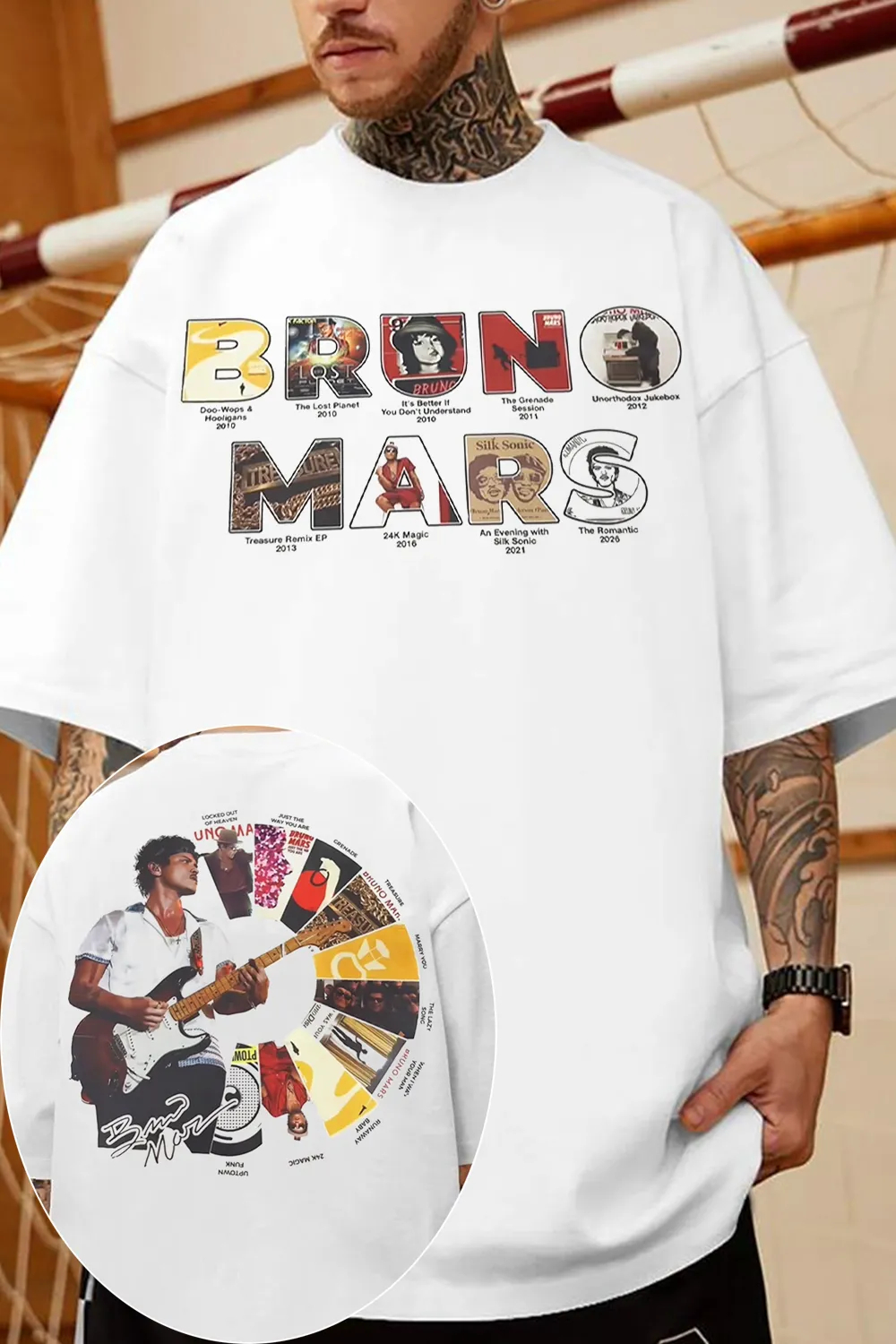 2026 Bruno Mars Graphic Shirt  - Summer Clothing Trends For Men 2026 บทวิจารณ์และราคา