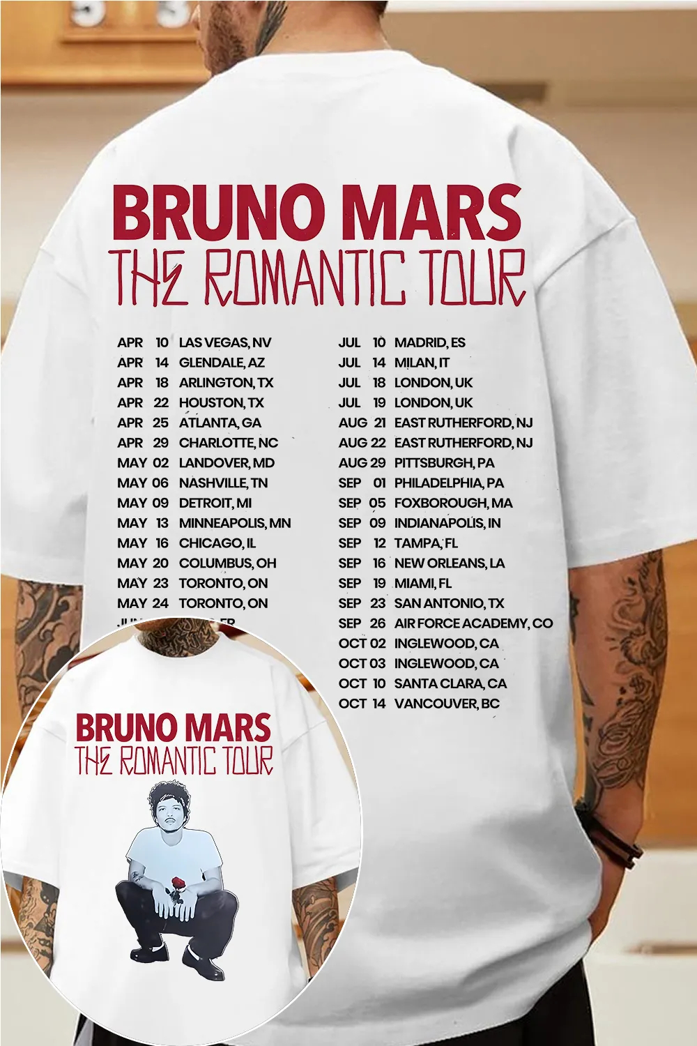 2026 Bruno Mars Graphic Shirt  - Summer Clothing Trends For Men 2026 บทวิจารณ์และราคา