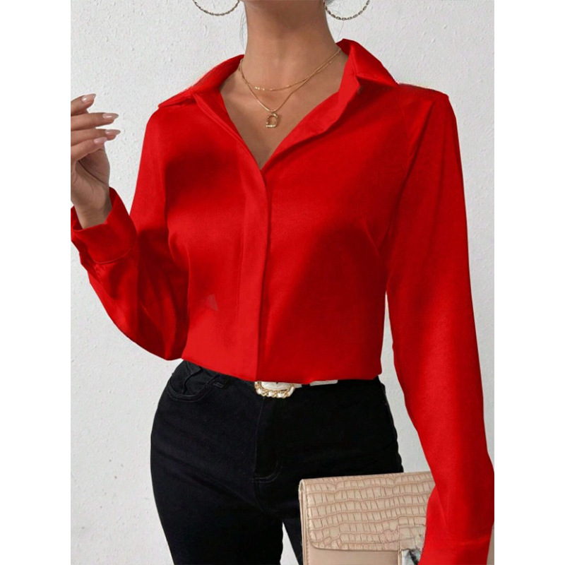 Women's Long Sleeve Silk-like  - Quality Summer Clothing For Women บทวิจารณ์และราคา
