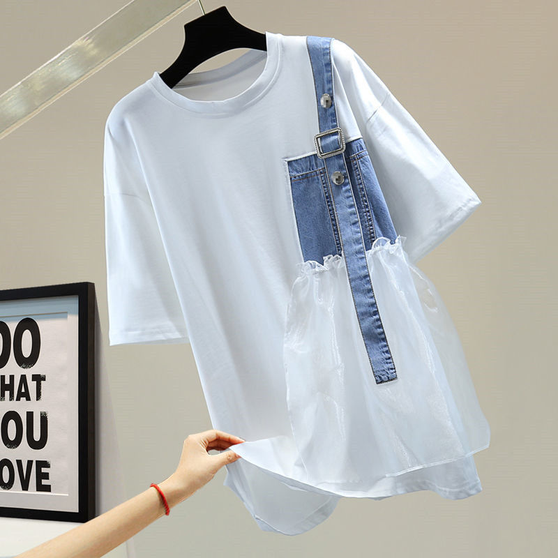 Streetwear Stylish Asymmetrica - Summer Gauze Clothing บทวิจารณ์และราคา