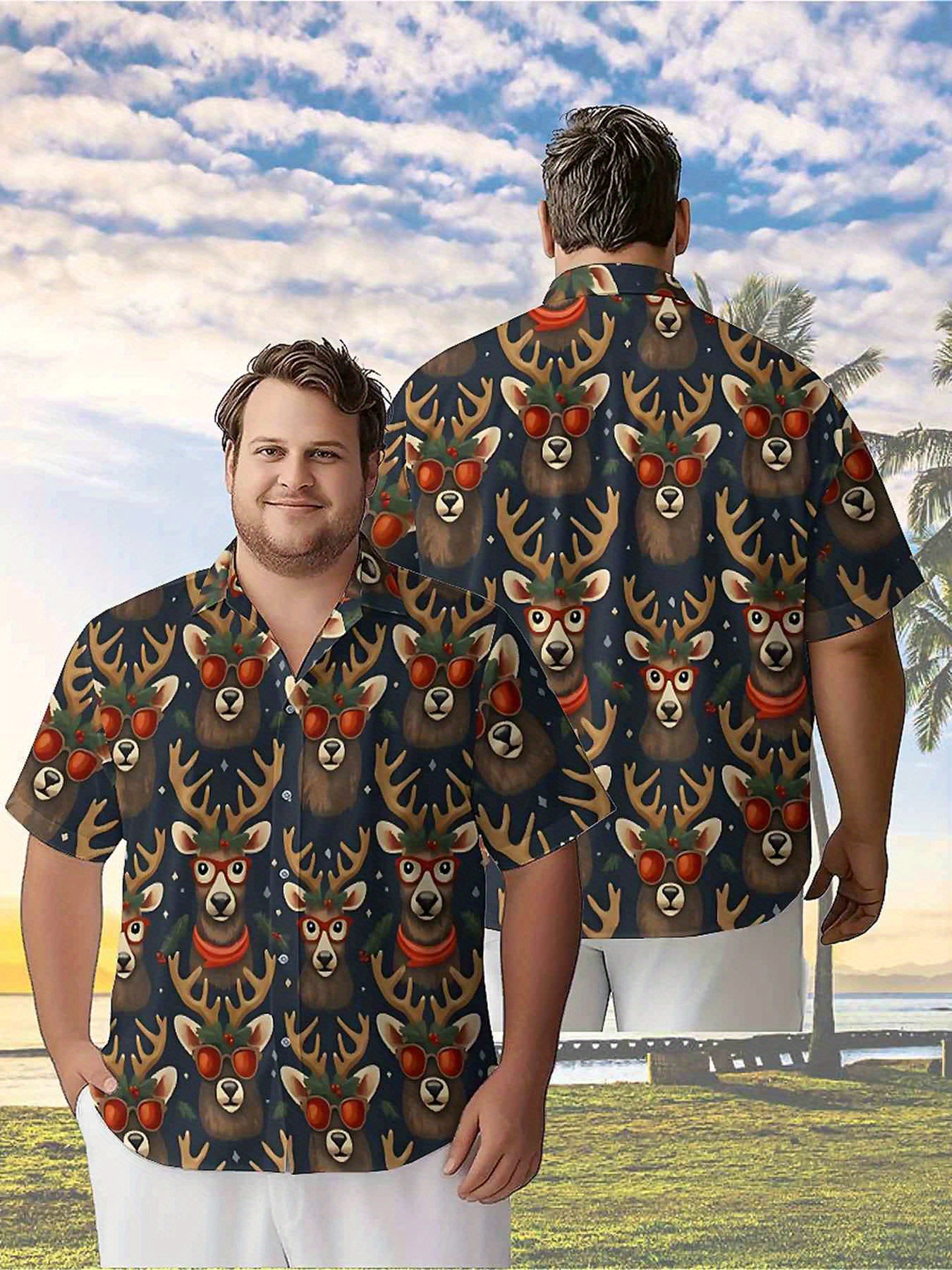 Men's Plus Size Hawaiian Shirt - Beach Shirt Hawaiian บทวิจารณ์และราคา