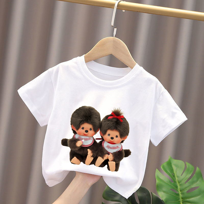 Monchhichi Kids T-shirts Anime - Summer Clothing For Girls บทวิจารณ์และราคา