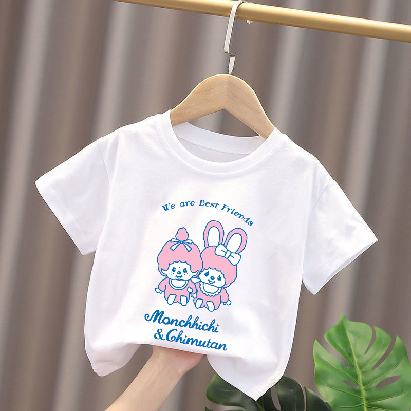Monchhichi Kids T-shirts Anime - Summer Clothing For Girls บทวิจารณ์และราคา