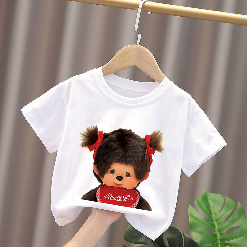 Monchhichi Kids T-shirts Anime - Summer Clothing For Girls บทวิจารณ์และราคา