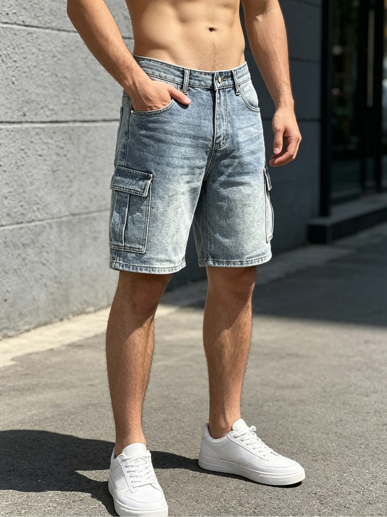 Men workwear Jeans Denim Pants - Summer Light Clothing บทวิจารณ์และราคา