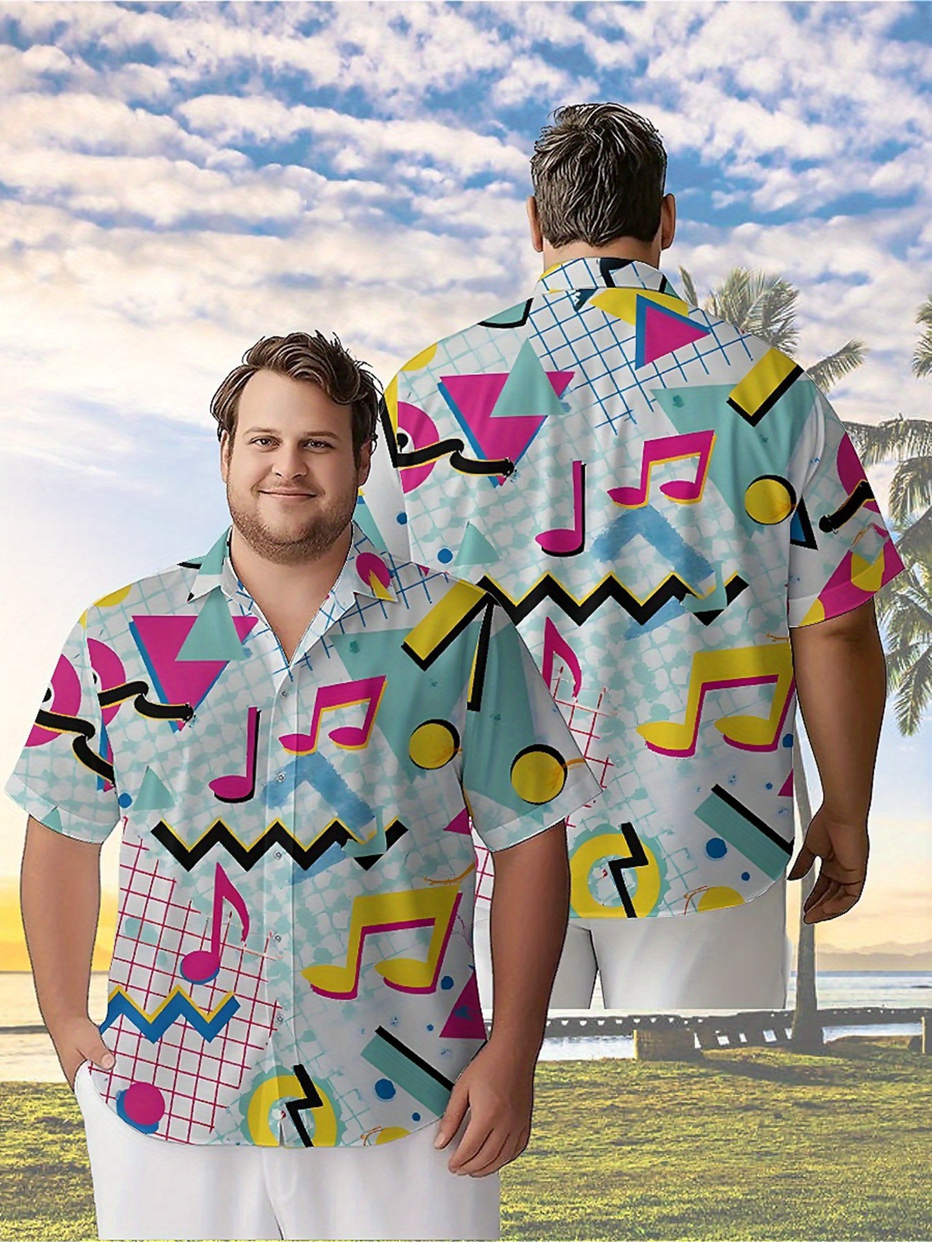 Men's Plus Size Hawaiian Shirt - Beach Shirt Hawaiian บทวิจารณ์และราคา
