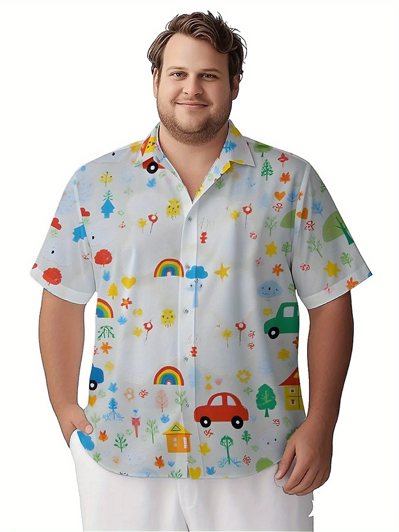 Men's Plus Size Hawaiian Shirt - Beach Shirt Hawaiian บทวิจารณ์และราคา