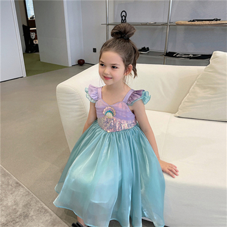 Little Mermaid Ariel Princess  - Summer Clothing Kids บทวิจารณ์และราคา