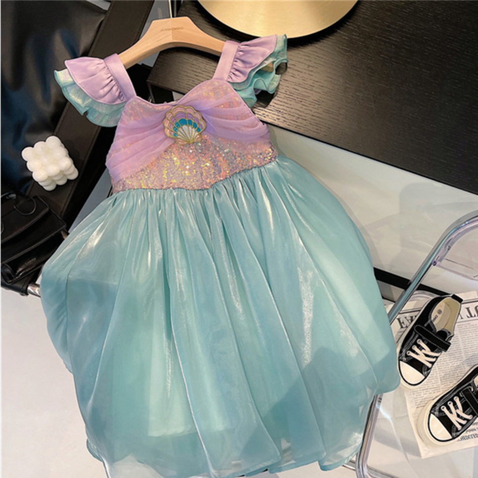 Little Mermaid Ariel Princess  - Summer Clothing Kids บทวิจารณ์และราคา