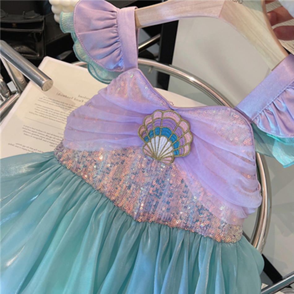 Little Mermaid Ariel Princess  - Summer Clothing Kids บทวิจารณ์และราคา